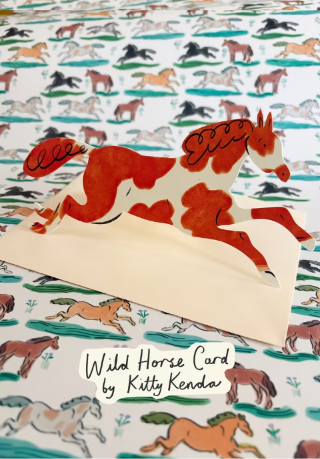 Kartka Wild Horse Painted Brown