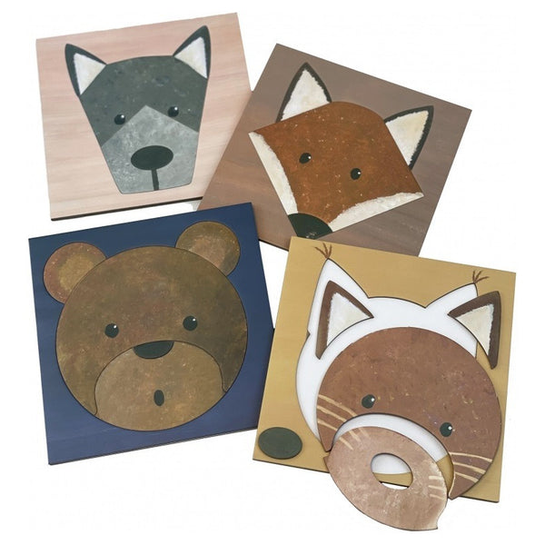 Puzzle Leśne Zwierzątka 4 Układanki